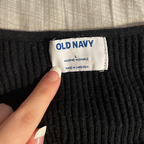 Old Navy Black Scoop Neck Sweater L - Picture 3 of 4